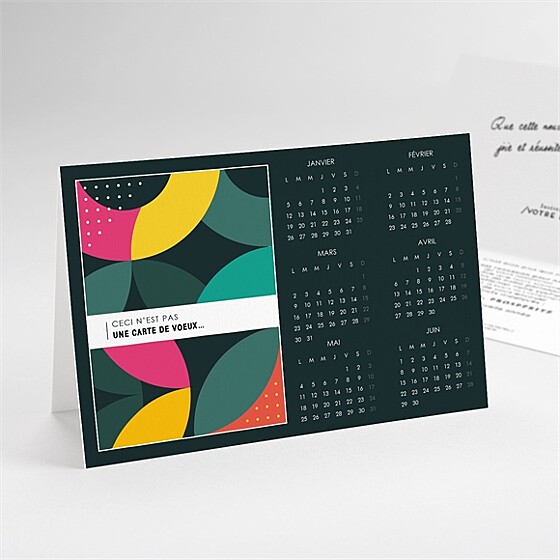 Carte de voeux illustrateur calendrier