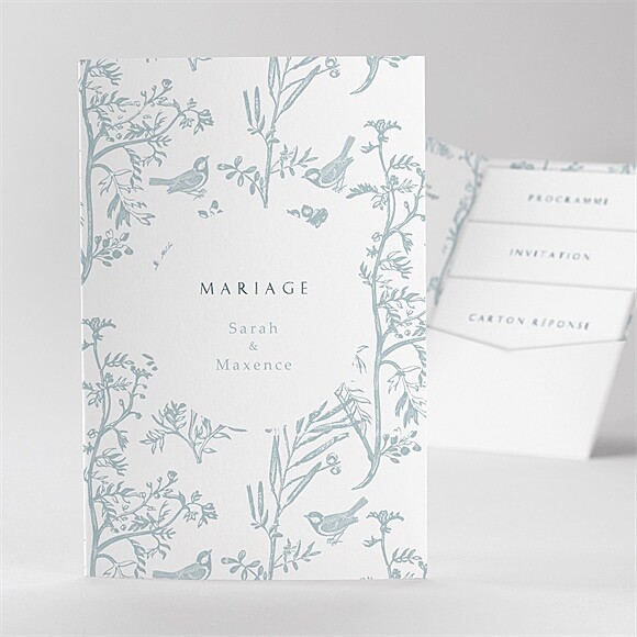 Faire-part mariage Jouy exclusif pocketfold réf.N84140