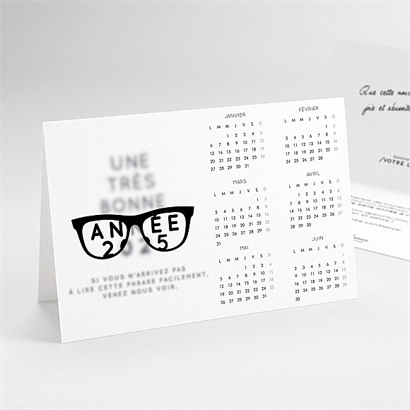 Carte de voeux Opticien calendrier réf.N41150