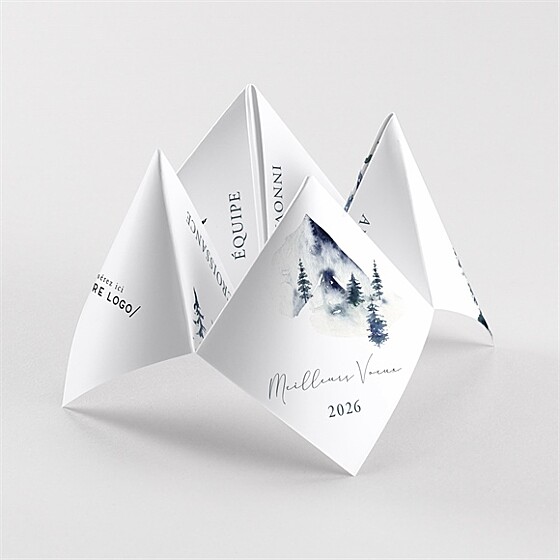 Carte de voeux noël entreprise origami
