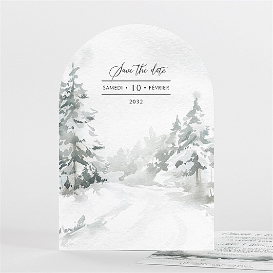 Faire-part mariage montagnes arche