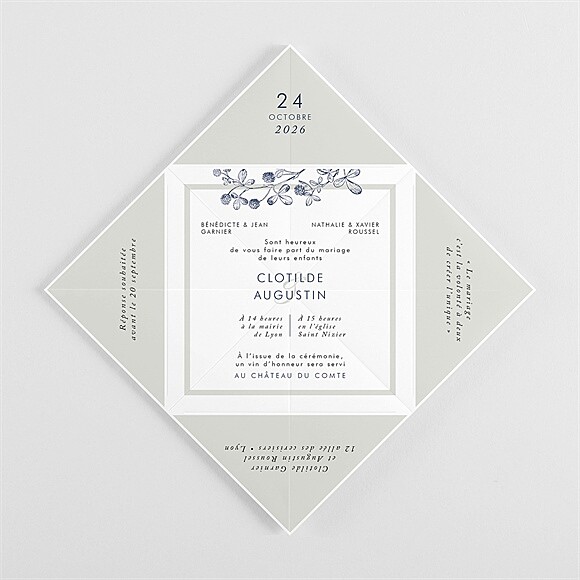Intérieur de la cocotte pliée