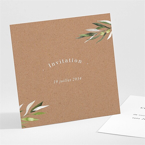 Carton d'invitation mariage Provençal réf.N301508