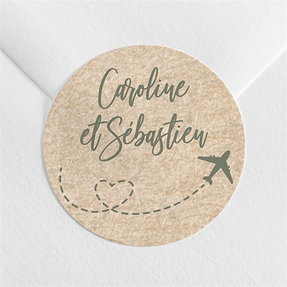 Sticker mariage Billet d'avion réf.N3601823