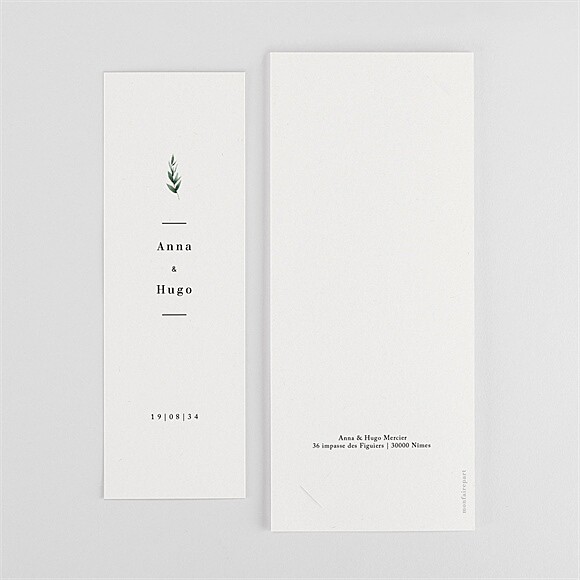 Dos du faire-part