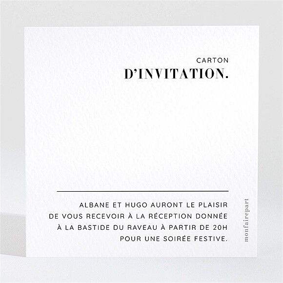 Carton d'invitation mariage Annonce réf.N3002016