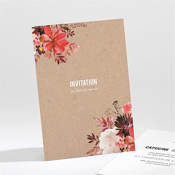 Carton d'invitation mariage Floral réf.N211628
