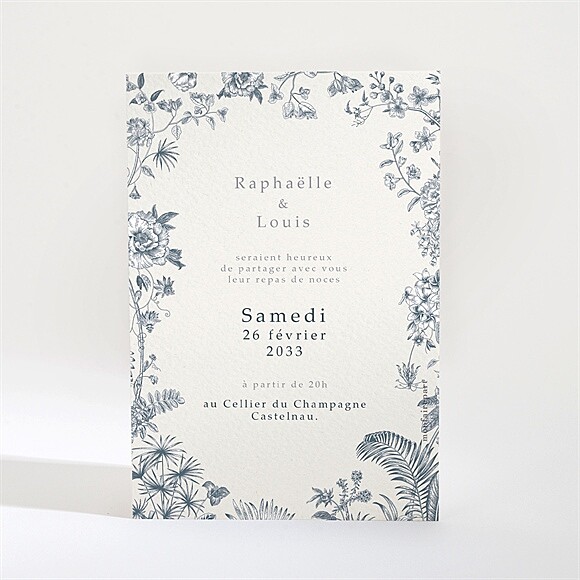 Carton d'invitation mariage Tropiques réf.N210214
