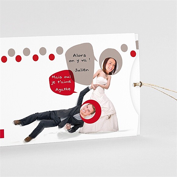 Faire-part mariage Humour original pochette duo réf.N85127