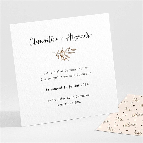 Carton d'invitation mariage Virevoltant réf.N301543