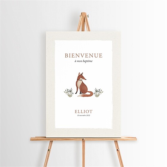 Panneau bienvenue le renard
