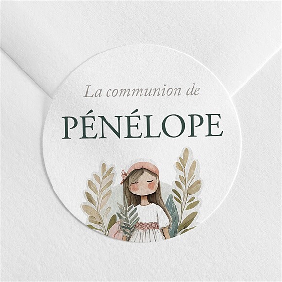Sticker communion Jolie Bohème réf.N3602074