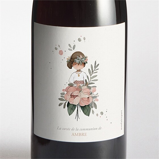 Etiquette de bouteille communion beauté au naturel