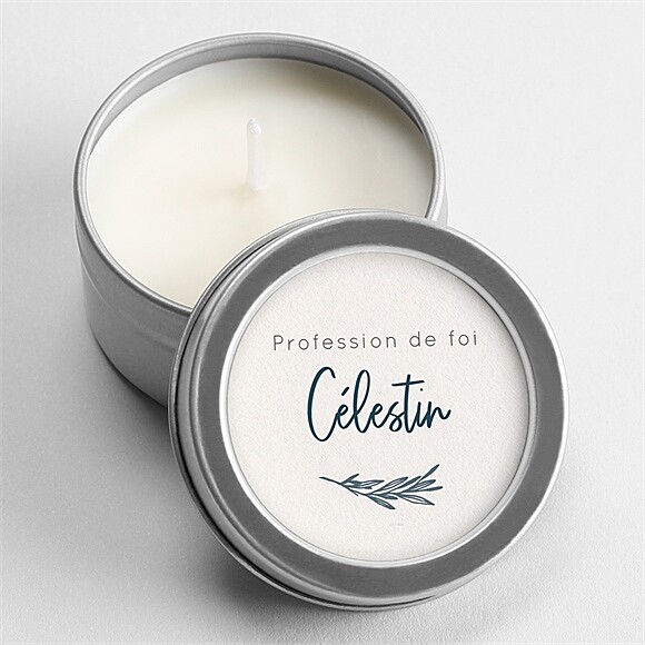 Bougie profession de foi Joie pure argent réf.N3602098