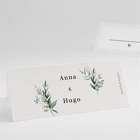 Marque-place mariage emeraude