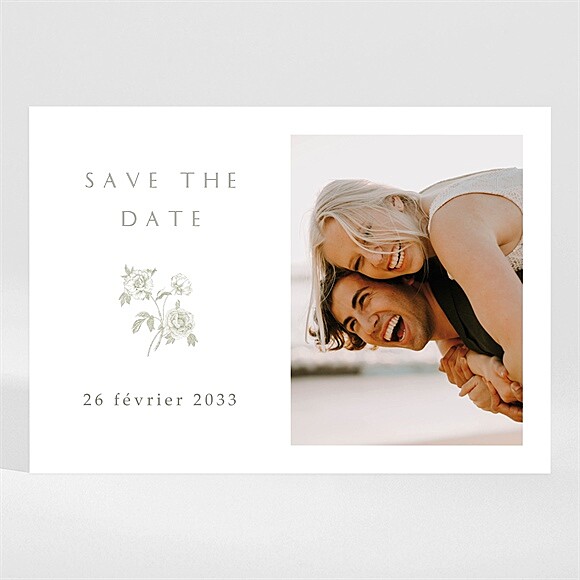 Save the Date mariage Fleuri réf.N110300