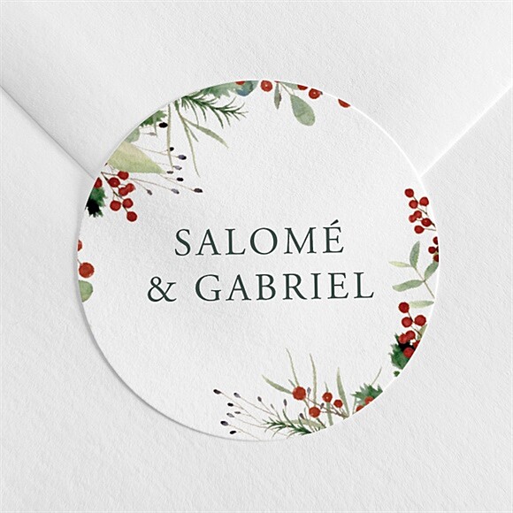 Sticker mariage Thème Noël réf.N3602106