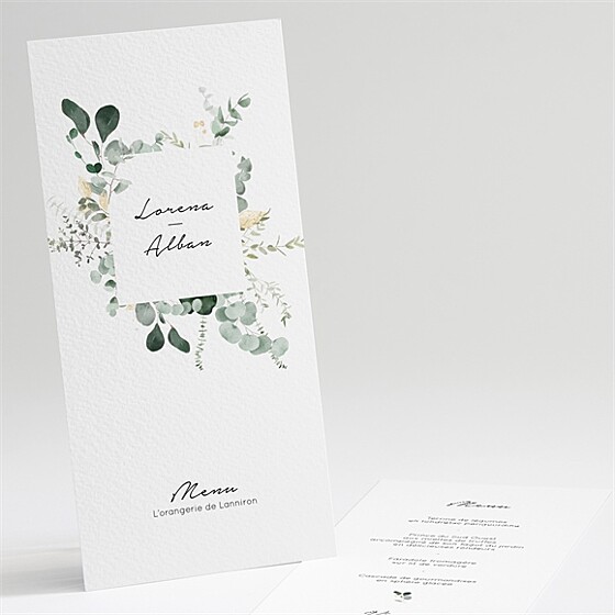 Menu mariage pastel