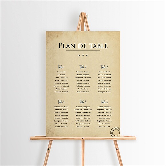 Plan de table mariage Notre Télégramme réf.N260341