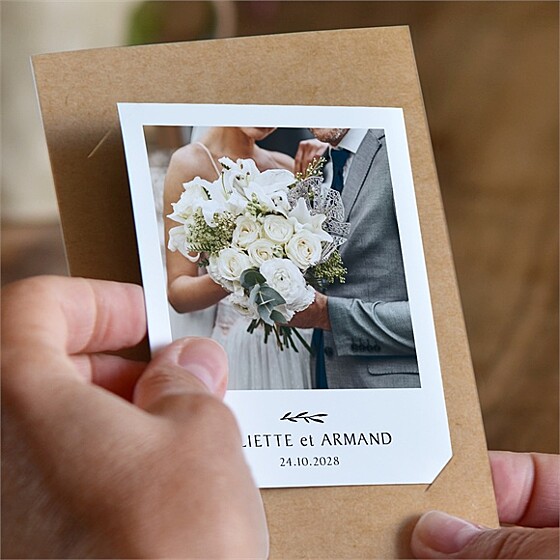 Remerciement mariage bohème écolo duo