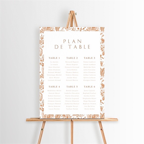 Plan de table mariage Passionnément réf.N260387