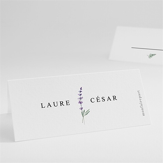 Marque-place mariage lavande