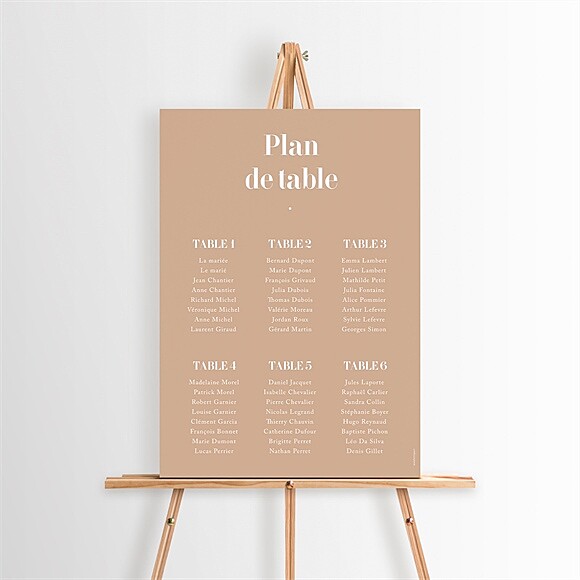 Plan de table mariage Engagés réf.N260408