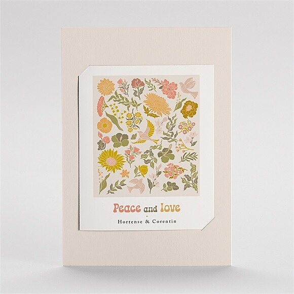 Faire-part mariage Hippie chic duo réf.N23138