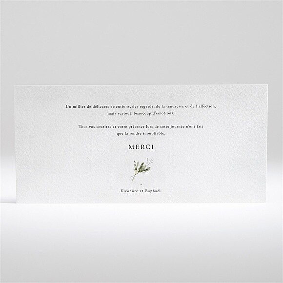 Dos de la carte