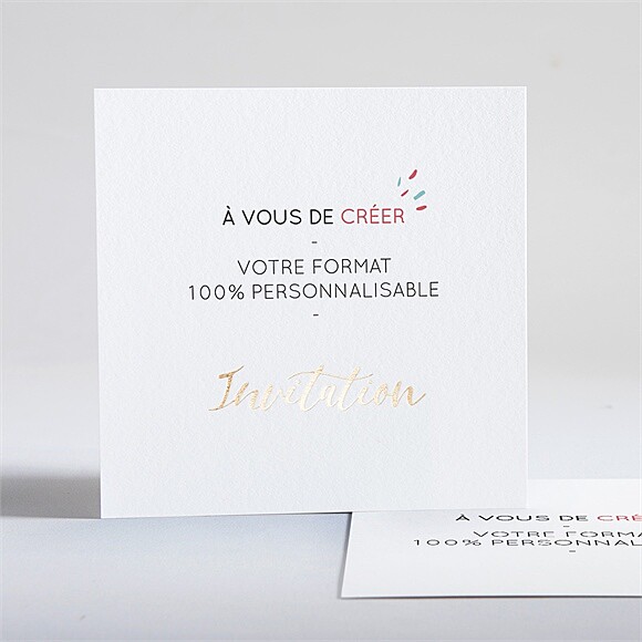 Save the Date mariage Création vierge dorure réf.N351580