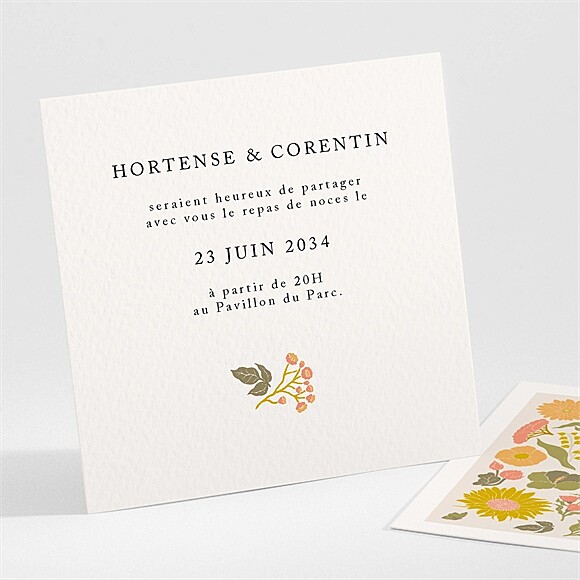 Carton d'invitation mariage Hippie chic réf.N301603