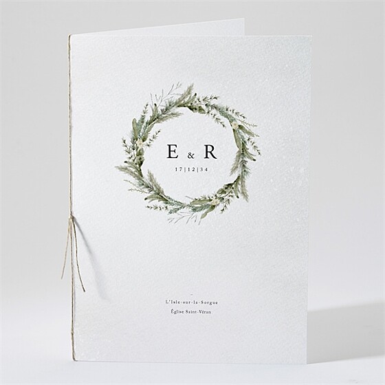 Livret de messe mariage couronne d'hiver