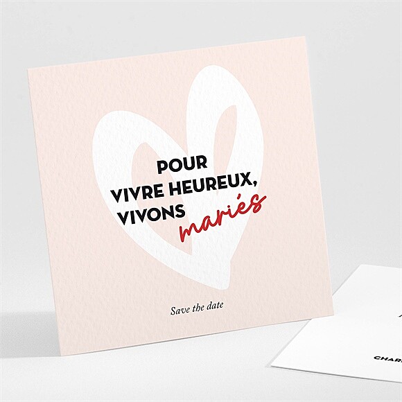 Save the Date mariage Coeur réf.N301613