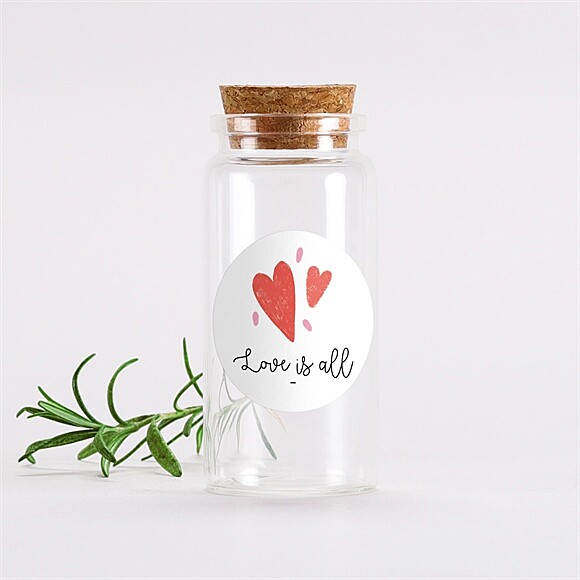 Mignonette mariage Coeurs sticker réf.N3602289