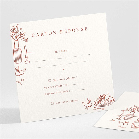 Carton réponse mariage Légèreté réf.N301620