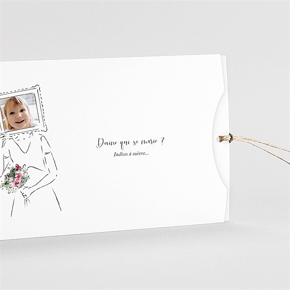 Faire-part mariage Jolie Devinette pochette duo réf.N85137