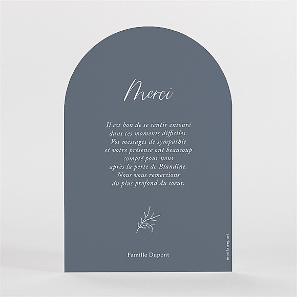Dos du remerciement