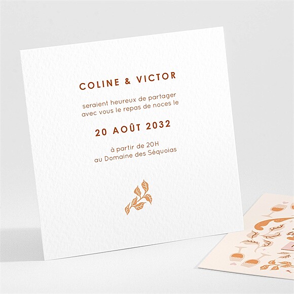 Carton d'invitation mariage Hippie réf.N301629