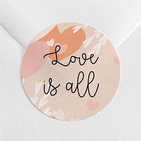 Sticker mariage Love is all réf.N3602337