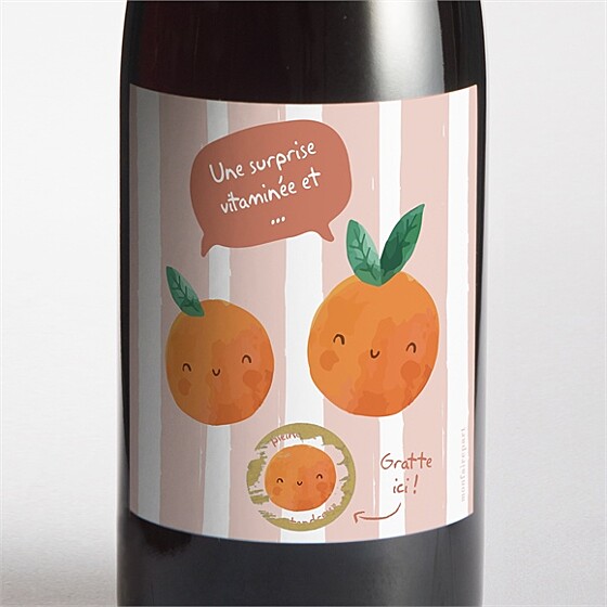 Étiquette bouteille annonce grossesse jeu