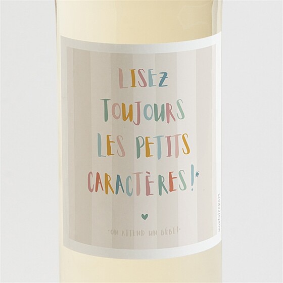 Étiquette bouteille annonce grossesse originale