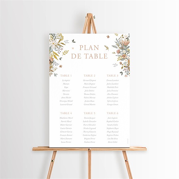 Plan de table baptême Tout en Joie réf.N260509