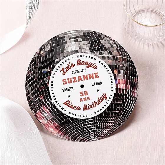 Invitation anniversaire disco