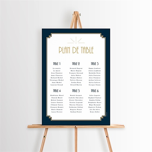 Plan de table mariage Art déco réf.N260530
