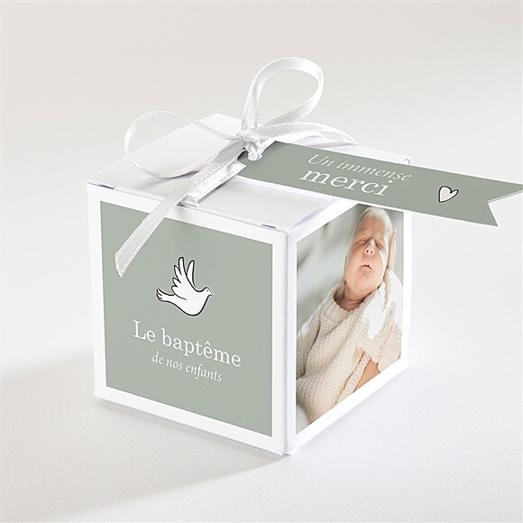 Boîte de dragées baptême Petits frères réf.N340801