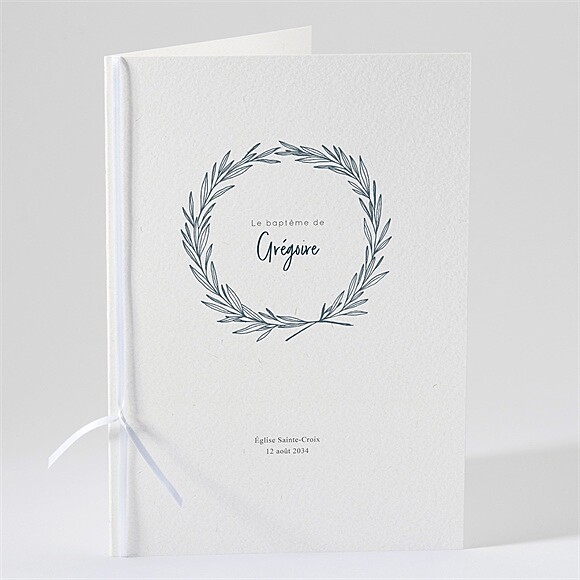 Livret de messe baptême Couronne végétale adulte réf.N491596