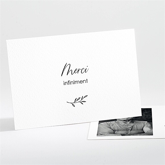Remerciement décès Noir et blanc paysage réf.N111366