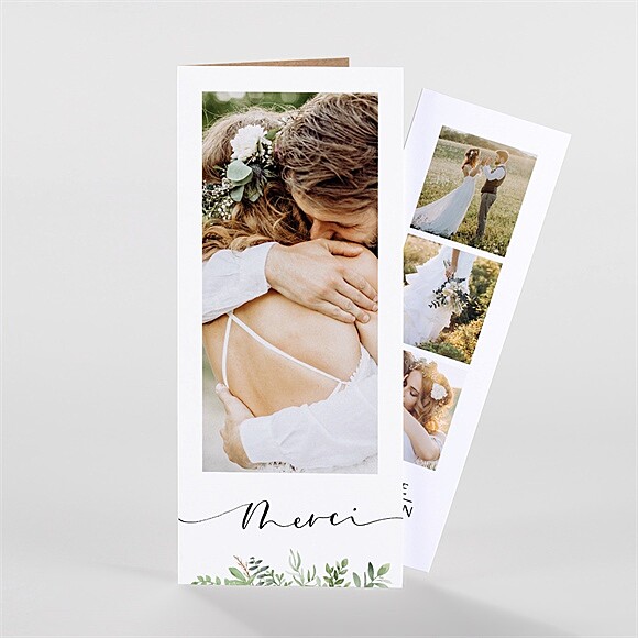 Remerciement mariage Nature chic photomaton duo réf.N88108