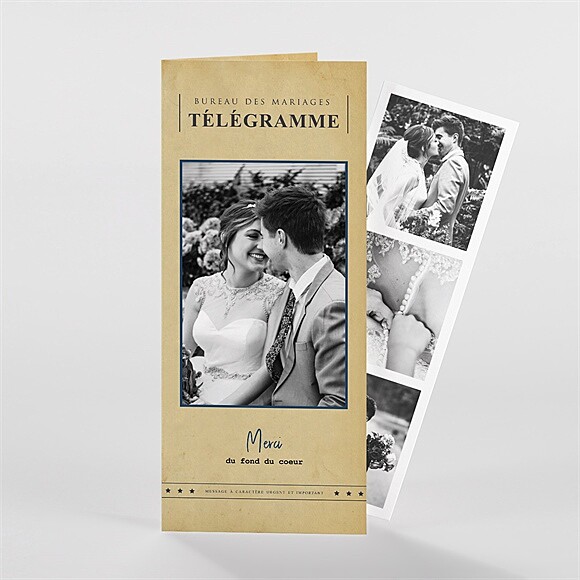 Remerciement mariage Notre Télégramme photomaton réf.N981364