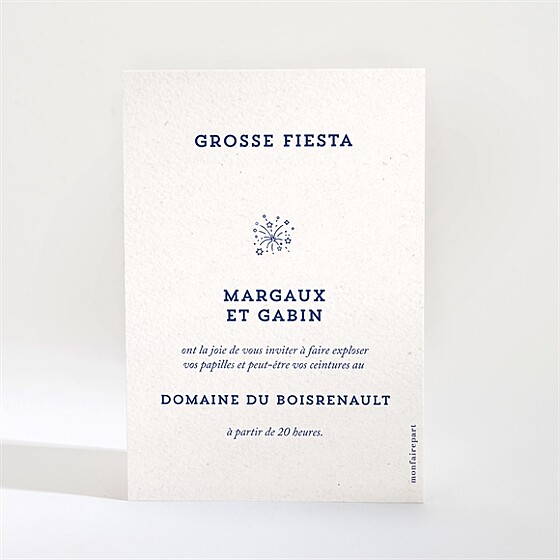 Carton d'invitation mariage allez viens !